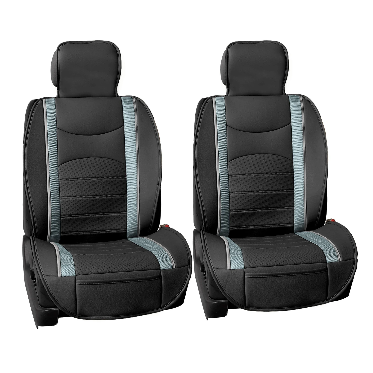 NeoBlend Leatherette Seat Cushions - Front Set Gray / Black(Neoblend Leatherette Seat Cushions Front Set Gray Black) 1 NeoBlend Leatherette Seat Cushions - Front Set Gray / Black(Neoblend Leatherette Seat Cushions Front Set Gray Black)