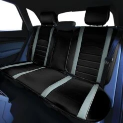 NeoBlend Leatherette Seat Cushions - Full Set Gray / Black(Neoblend Leatherette Seat Cushions Full Set Gray Black) -FH Group pu207black rear