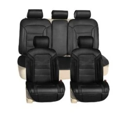Futuristic Faux Leather Seat Cushions - Full Set Black(Futuristic Faux Leather Seat Cushions Full Set Black)
