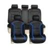 Futuristic Faux Leather Seat Cushions - Full Set Blue(Futuristic Faux Leather Seat Cushions Full Set Blue)
