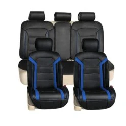 Futuristic Faux Leather Seat Cushions - Full Set Blue(Futuristic Faux Leather Seat Cushions Full Set Blue)