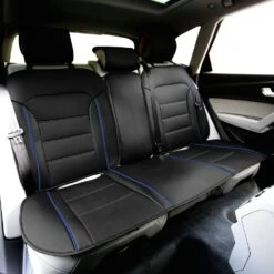 Futuristic Faux Leather Seat Cushions - Full Set Blue(Futuristic Faux Leather Seat Cushions Full Set Blue) -FH Group pu208blue rear interior front v8 e1574192682379 6ef5c71d 2a23 4158 a154 8f54be856886