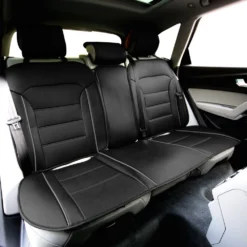 Futuristic Faux Leather Seat Cushions - Full Set Gray(Futuristic Faux Leather Seat Cushions Full Set Gray) -FH Group pu208gray rear interior front v8 e1574192641964 7ac4ad20 9c61 40c8 ad1a f01f8a8fe04b