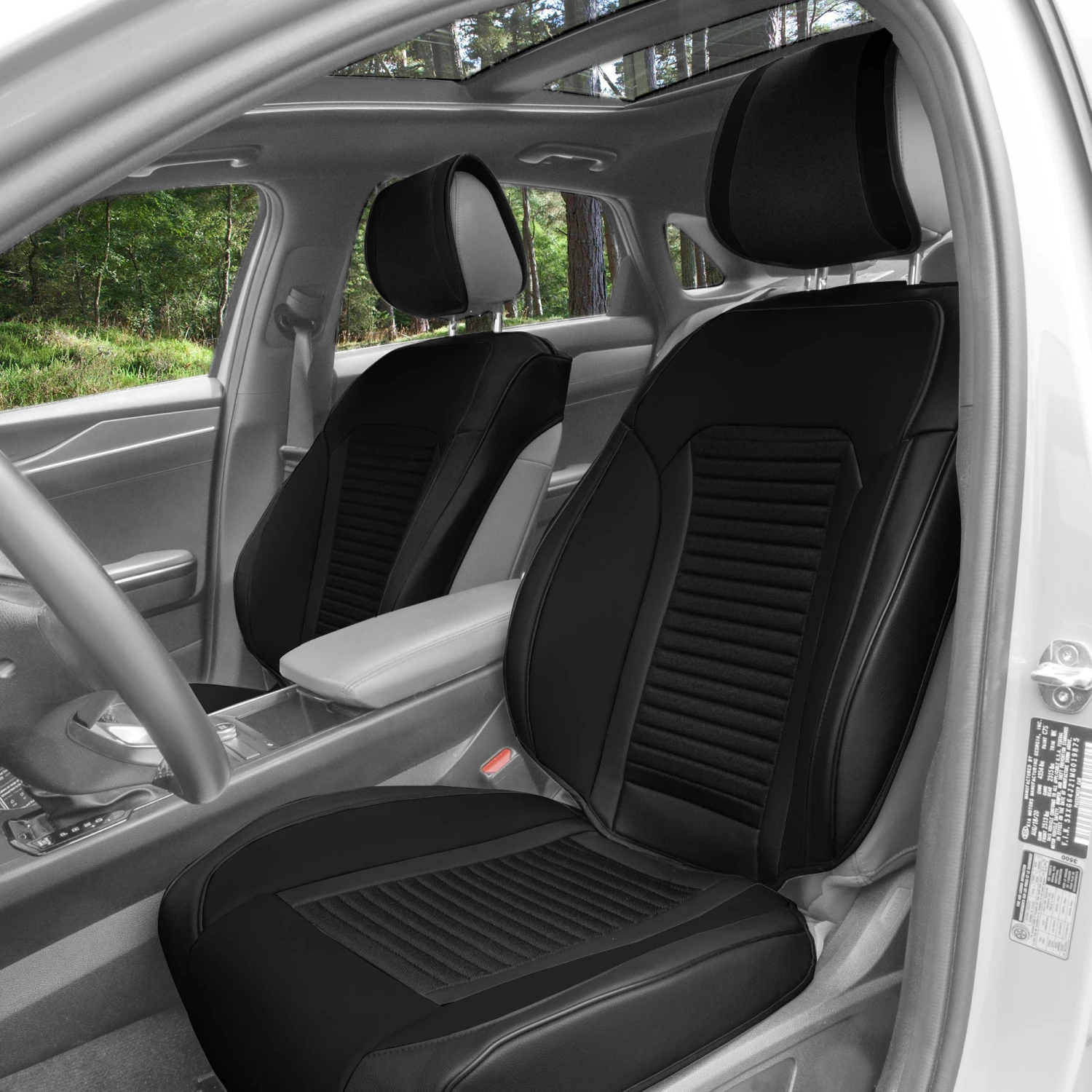 Tour19 Faux Leather 3D Mesh Seat Cushions - Front Set Black(Tour19 Faux Leather 3d Mesh Seat Cushions Front Set Black) 2 Tour19 Faux Leather 3D Mesh Seat Cushions - Front Set Black(Tour19 Faux Leather 3d Mesh Seat Cushions Front Set Black) - Image 2