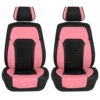 Tour19 Faux Leather 3D Mesh Seat Cushions - Front Set Pink(Tour19 Faux Leather 3d Mesh Seat Cushions Front Set Pink)