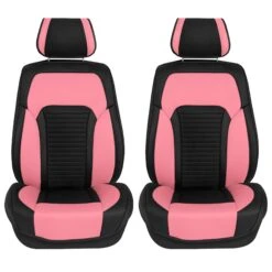 Tour19 Faux Leather 3D Mesh Seat Cushions - Front Set Pink(Tour19 Faux Leather 3d Mesh Seat Cushions Front Set Pink)