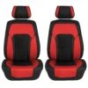 Tour19 Faux Leather 3D Mesh Seat Cushions - Front Set Red(Tour19 Faux Leather 3d Mesh Seat Cushions Front Set Red)