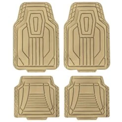 Classic Symmetrical Car Floor Mats - Full Set Beige(Classic Symmetrical Car Floor Mats Full Set Beige)