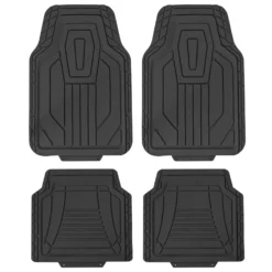 Classic Symmetrical Car Floor Mats - Full Set Black(Classic Symmetrical Car Floor Mats Full Set Black)