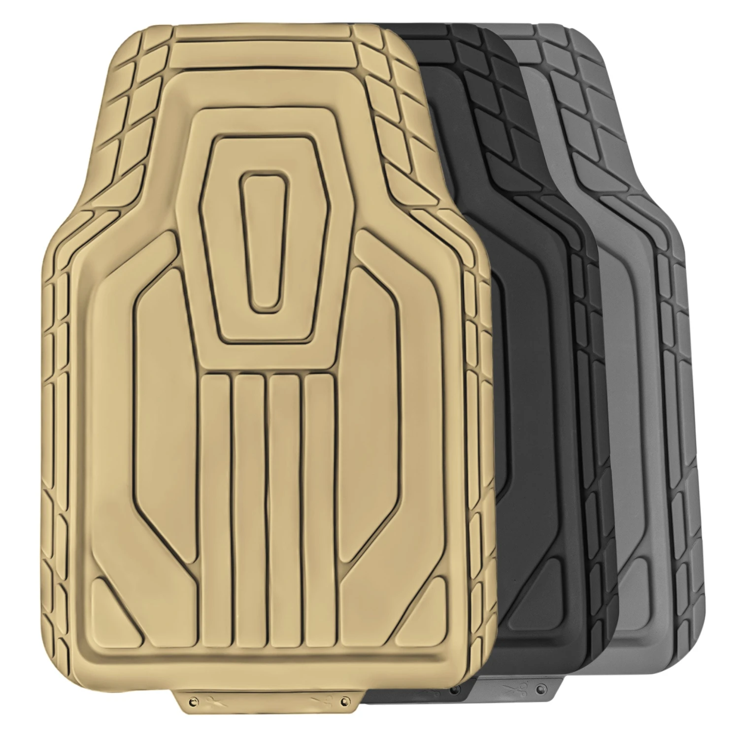 Classic Symmetrical Car Floor Mats - Full Set Gray(Classic Symmetrical Car Floor Mats Full Set Gray) 8 Classic Symmetrical Car Floor Mats - Full Set Gray(Classic Symmetrical Car Floor Mats Full Set Gray) - Image 8