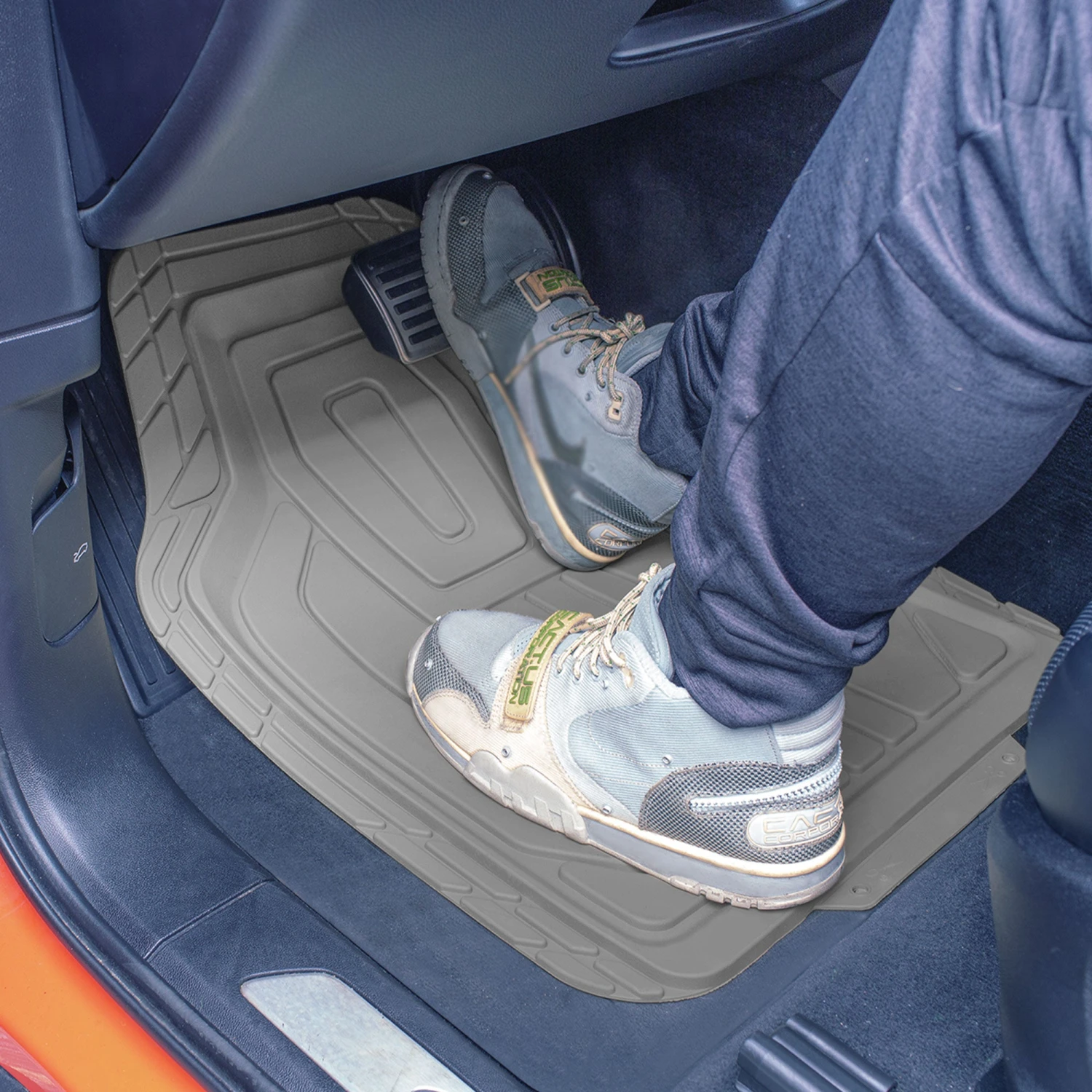 Classic Symmetrical Car Floor Mats - Full Set Gray(Classic Symmetrical Car Floor Mats Full Set Gray) 2 Classic Symmetrical Car Floor Mats - Full Set Gray(Classic Symmetrical Car Floor Mats Full Set Gray) - Image 2