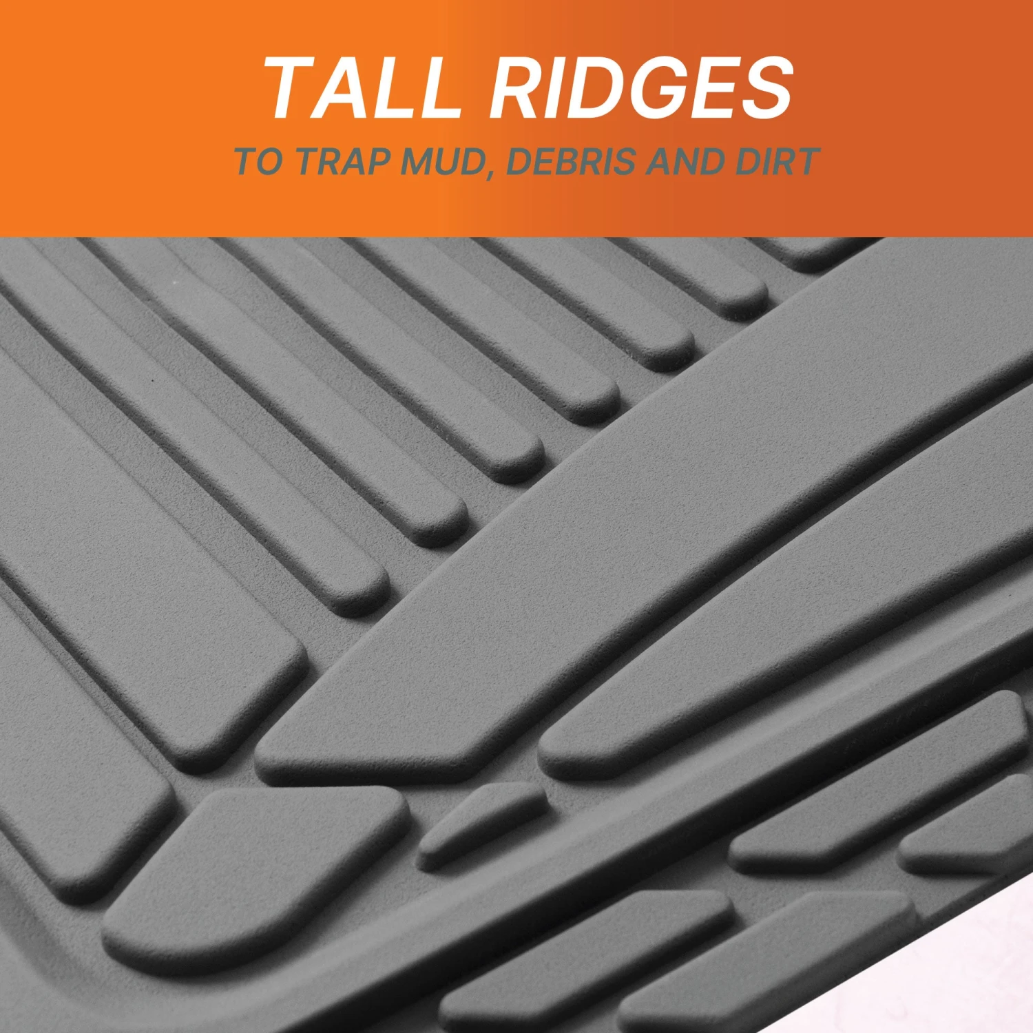 Classic Symmetrical Car Floor Mats - Full Set Gray(Classic Symmetrical Car Floor Mats Full Set Gray) 6 Classic Symmetrical Car Floor Mats - Full Set Gray(Classic Symmetrical Car Floor Mats Full Set Gray) - Image 6