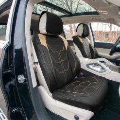 Hybrid70 Deluxe Faux Leather Car Seat Covers With Modern Pattern - Front Set Beige(Hybrid70 Deluxe Faux Leather Car Seat Covers With Modern Pattern Front Set Beige) 9 Hybrid70 Deluxe Faux Leather Car Seat Covers With Modern Pattern - Front Set Beige(Hybrid70 Deluxe Faux Leather Car Seat Covers With Modern Pattern Front Set Beige) -FH Group tp70002 beige 2 864fa359 7131 4815 911e cad87909e434