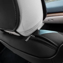 Bionic70 Deluxe Faux Leather Car Seat Covers With Contrast Stitching - Front Set Blue(Bionic70 Deluxe Faux Leather Car Seat Covers With Contrast Stitching Front Set Blue) -FH Group tp70002 blue 6