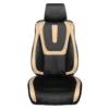 Hybrid70 Deluxe Faux Leather Car Seat Covers With Modern Pattern - Front Set Beige(Hybrid70 Deluxe Faux Leather Car Seat Covers With Modern Pattern Front Set Beige)