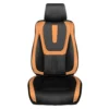 Hybrid70 Deluxe Faux Leather Car Seat Covers With Modern Pattern - Front Set Brown(Hybrid70 Deluxe Faux Leather Car Seat Covers With Modern Pattern Front Set Brown)