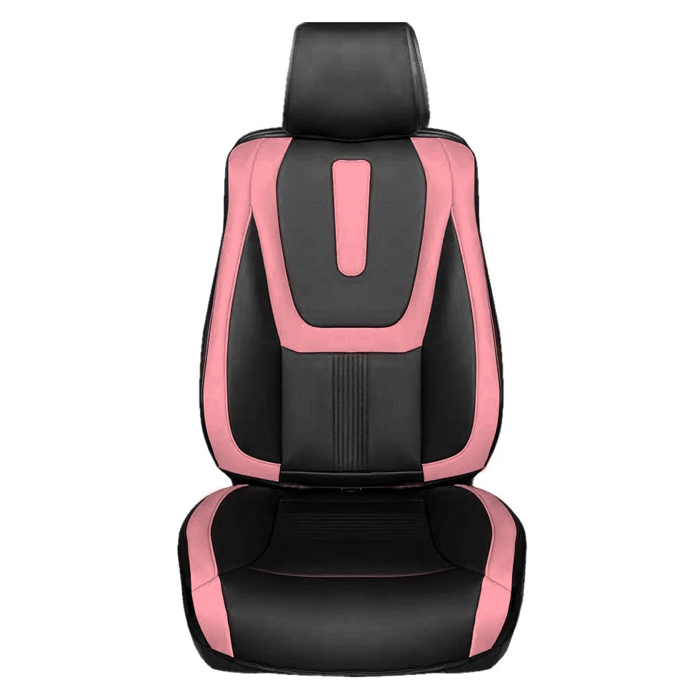Hybrid70 Deluxe Faux Leather Car Seat Covers With Modern Pattern - Front Set Pink(Hybrid70 Deluxe Faux Leather Car Seat Covers With Modern Pattern Front Set Pink) 1 Hybrid70 Deluxe Faux Leather Car Seat Covers With Modern Pattern - Front Set Pink(Hybrid70 Deluxe Faux Leather Car Seat Covers With Modern Pattern Front Set Pink)