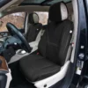 Hybrid70 Deluxe Faux Leather Car Seat Covers With Modern Pattern - Front Set Black(Hybrid70 Deluxe Faux Leather Car Seat Covers With Modern Pattern Front Set Black)