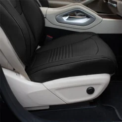 Hybrid70 Deluxe Faux Leather Car Seat Covers With Modern Pattern - Front Set Black(Hybrid70 Deluxe Faux Leather Car Seat Covers With Modern Pattern Front Set Black) 10 Hybrid70 Deluxe Faux Leather Car Seat Covers With Modern Pattern - Front Set Black(Hybrid70 Deluxe Faux Leather Car Seat Covers With Modern Pattern Front Set Black) -FH Group tp70003 black 3