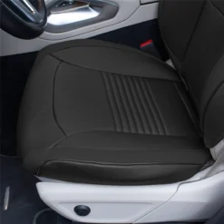 Hybrid70 Deluxe Faux Leather Car Seat Covers With Modern Pattern - Front Set Black(Hybrid70 Deluxe Faux Leather Car Seat Covers With Modern Pattern Front Set Black) 9 Hybrid70 Deluxe Faux Leather Car Seat Covers With Modern Pattern - Front Set Black(Hybrid70 Deluxe Faux Leather Car Seat Covers With Modern Pattern Front Set Black) -FH Group tp70003 black 4