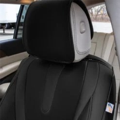 Hybrid70 Deluxe Faux Leather Car Seat Covers With Modern Pattern - Front Set Black(Hybrid70 Deluxe Faux Leather Car Seat Covers With Modern Pattern Front Set Black) 8 Hybrid70 Deluxe Faux Leather Car Seat Covers With Modern Pattern - Front Set Black(Hybrid70 Deluxe Faux Leather Car Seat Covers With Modern Pattern Front Set Black) -FH Group tp70003 black 5