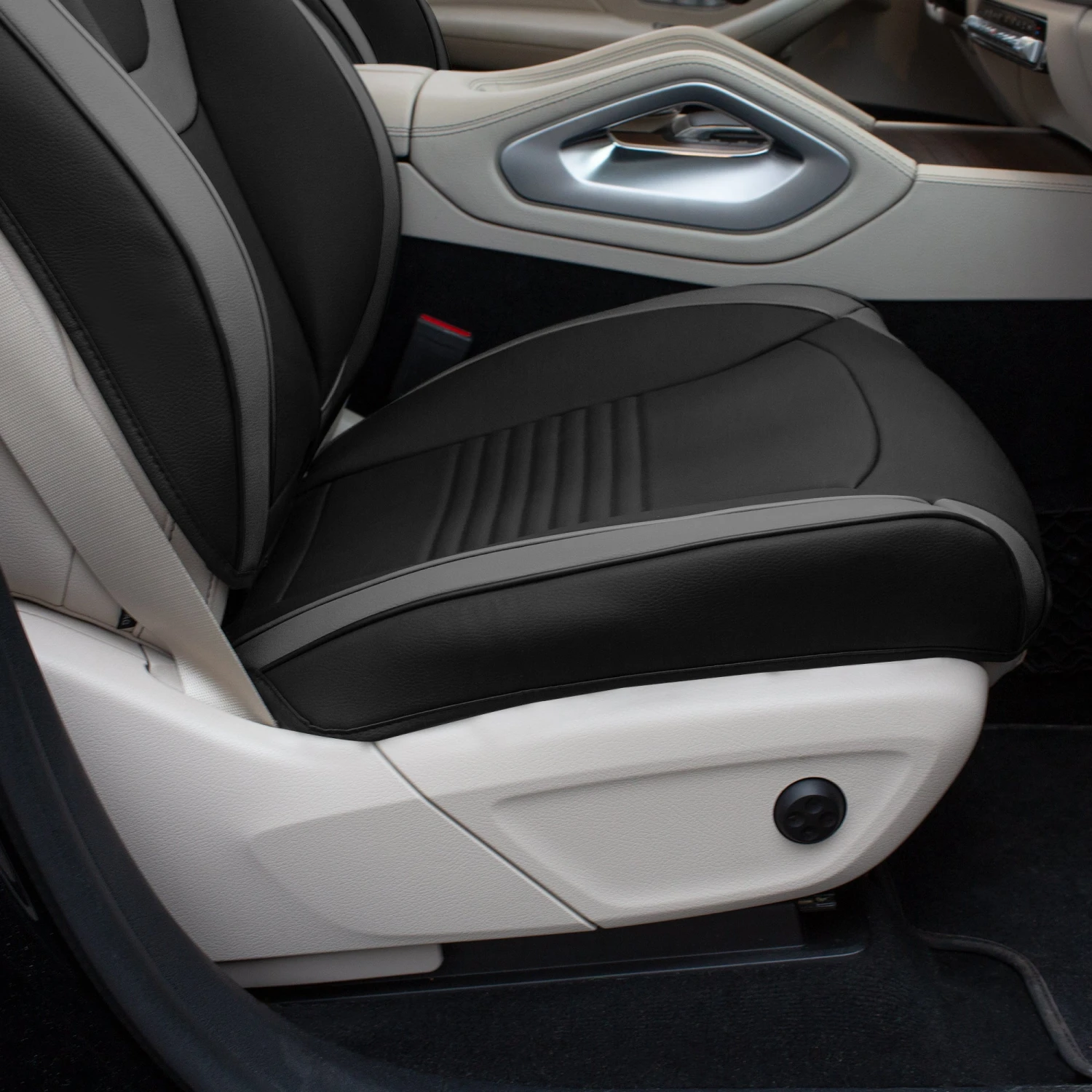 Hybrid70 Deluxe Faux Leather Car Seat Covers With Modern Pattern - Front Set Gray(Hybrid70 Deluxe Faux Leather Car Seat Covers With Modern Pattern Front Set Gray) 4 Hybrid70 Deluxe Faux Leather Car Seat Covers With Modern Pattern - Front Set Gray(Hybrid70 Deluxe Faux Leather Car Seat Covers With Modern Pattern Front Set Gray) - Image 4