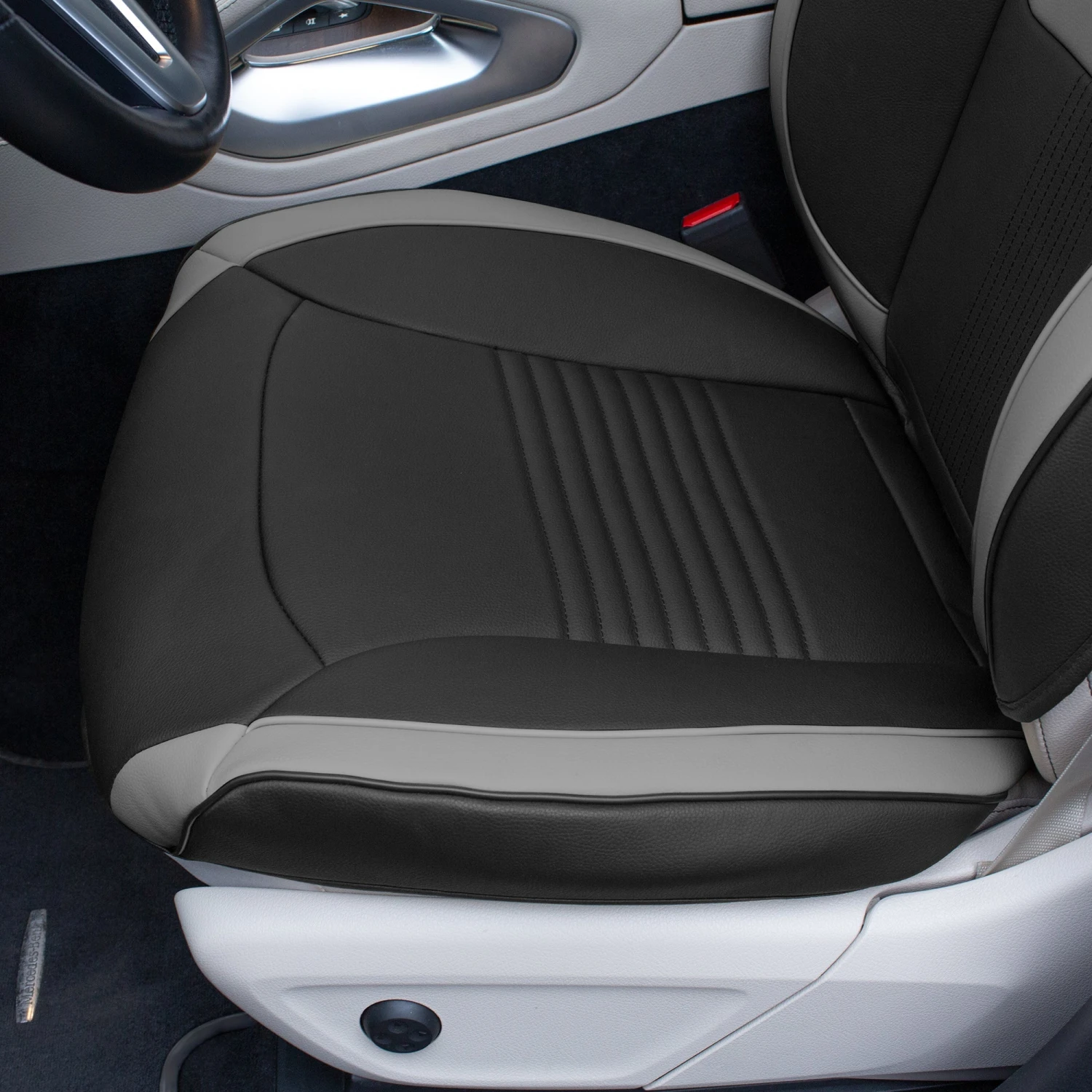 Hybrid70 Deluxe Faux Leather Car Seat Covers With Modern Pattern - Front Set Gray(Hybrid70 Deluxe Faux Leather Car Seat Covers With Modern Pattern Front Set Gray) 5 Hybrid70 Deluxe Faux Leather Car Seat Covers With Modern Pattern - Front Set Gray(Hybrid70 Deluxe Faux Leather Car Seat Covers With Modern Pattern Front Set Gray) - Image 5