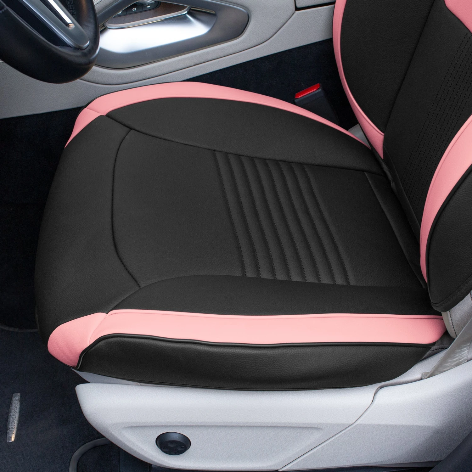 Hybrid70 Deluxe Faux Leather Car Seat Covers With Modern Pattern - Front Set Pink(Hybrid70 Deluxe Faux Leather Car Seat Covers With Modern Pattern Front Set Pink) 5 Hybrid70 Deluxe Faux Leather Car Seat Covers With Modern Pattern - Front Set Pink(Hybrid70 Deluxe Faux Leather Car Seat Covers With Modern Pattern Front Set Pink) - Image 5