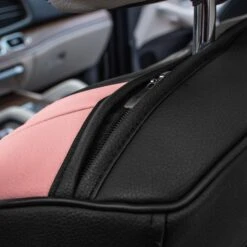 Hybrid70 Deluxe Faux Leather Car Seat Covers With Modern Pattern - Front Set Pink(Hybrid70 Deluxe Faux Leather Car Seat Covers With Modern Pattern Front Set Pink) 13 Hybrid70 Deluxe Faux Leather Car Seat Covers With Modern Pattern - Front Set Pink(Hybrid70 Deluxe Faux Leather Car Seat Covers With Modern Pattern Front Set Pink) -FH Group tp70003 pink 6