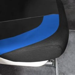 TLH Universal Fit Car Seat Cover - Full Set Of Automotive Faux Leather Seat Covers Blue(Tlh Universal Fit Car Seat Cover Full Set Of Automotive Seat Covers Blue) -FH Group tp70007 blue 8