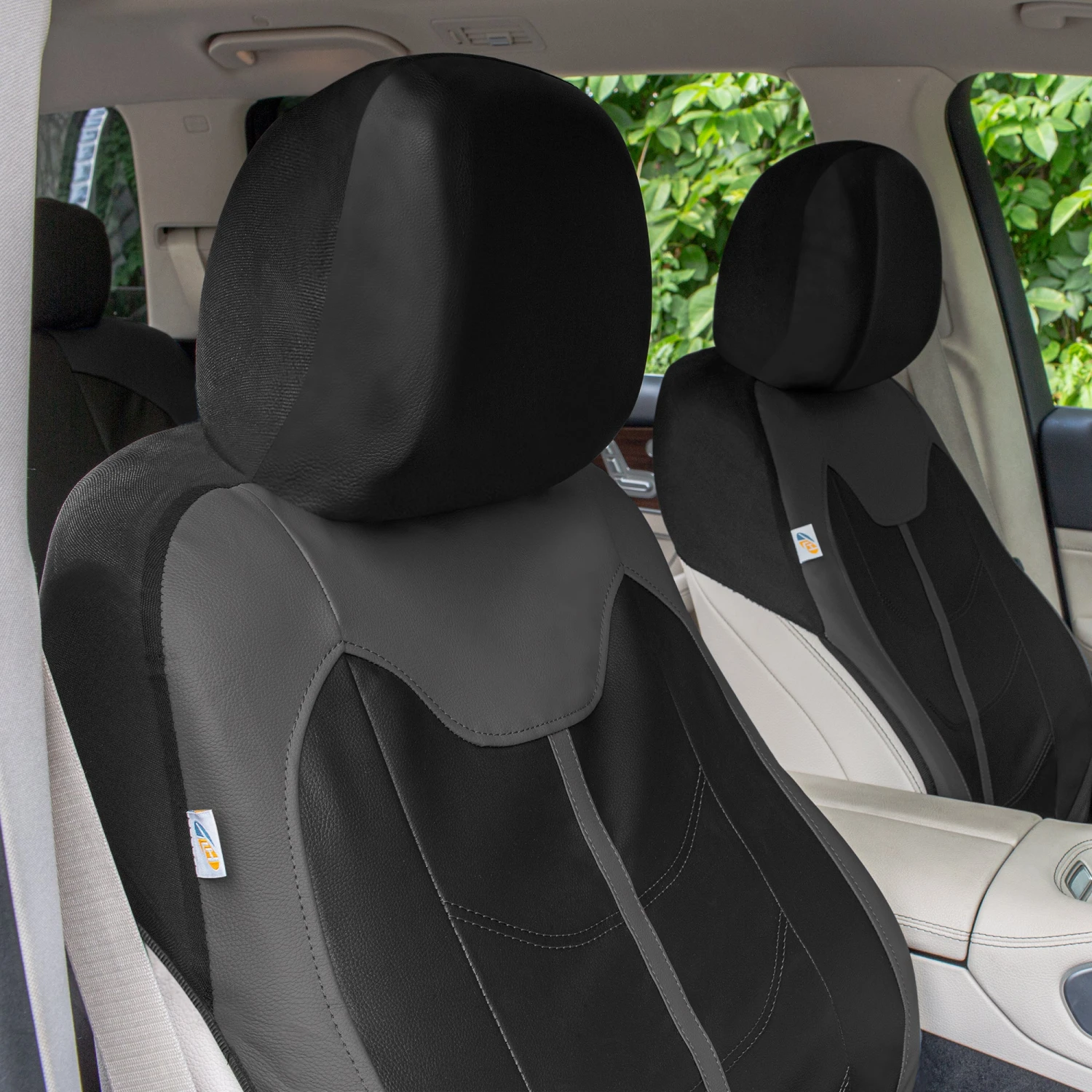TLH Universal Fit Car Seat Cover - Full Set Of Automotive Faux Leather Seat Covers Gray(Tlh Universal Fit Car Seat Cover Full Set Of Automotive Seat Covers Gray) 6 TLH Universal Fit Car Seat Cover - Full Set Of Automotive Faux Leather Seat Covers Gray(Tlh Universal Fit Car Seat Cover Full Set Of Automotive Seat Covers Gray) - Image 6