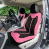 TLH Universal Fit Car Seat Cover - Full Set Of Automotive Faux Leather Seat Covers Pink(Tlh Universal Fit Car Seat Cover Full Set Of Automotive Seat Covers Pink)