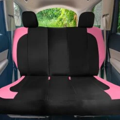 TLH Universal Fit Car Seat Cover - Full Set Of Automotive Faux Leather Seat Covers Pink(Tlh Universal Fit Car Seat Cover Full Set Of Automotive Seat Covers Pink) -FH Group tp70007 pink 4