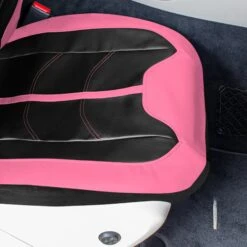 TLH Universal Fit Car Seat Cover - Full Set Of Automotive Faux Leather Seat Covers Pink(Tlh Universal Fit Car Seat Cover Full Set Of Automotive Seat Covers Pink) -FH Group tp70007 pink 5