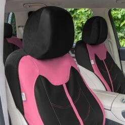 TLH Universal Fit Car Seat Cover - Full Set Of Automotive Faux Leather Seat Covers Pink(Tlh Universal Fit Car Seat Cover Full Set Of Automotive Seat Covers Pink) -FH Group tp70007 pink 6