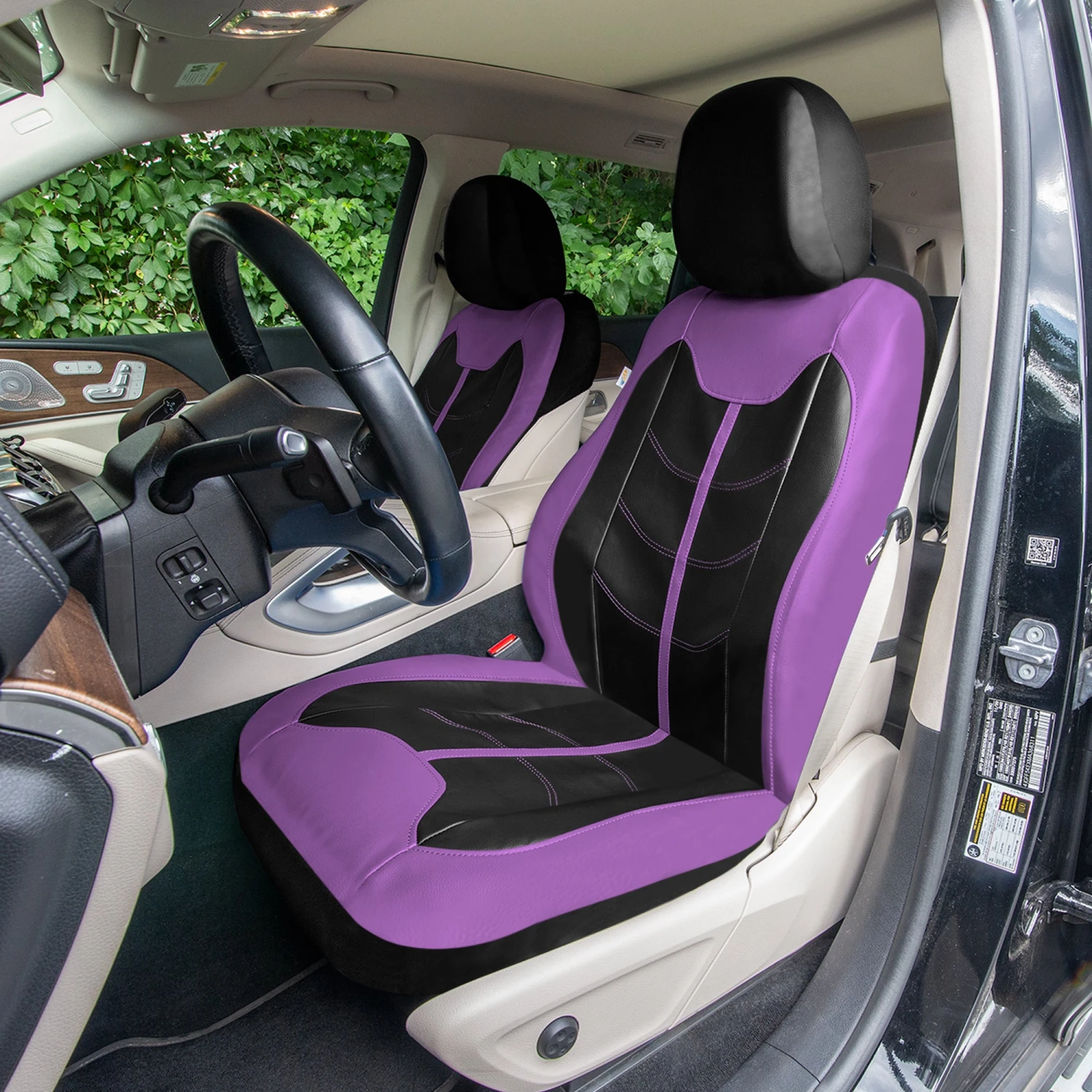 TLH Universal Fit Car Seat Cover - Full Set Of Automotive Faux Leather Seat Covers Purple(Tlh Universal Fit Car Seat Cover Full Set Of Automotive Seat Covers Purple) 1 TLH Universal Fit Car Seat Cover - Full Set Of Automotive Faux Leather Seat Covers Purple(Tlh Universal Fit Car Seat Cover Full Set Of Automotive Seat Covers Purple)