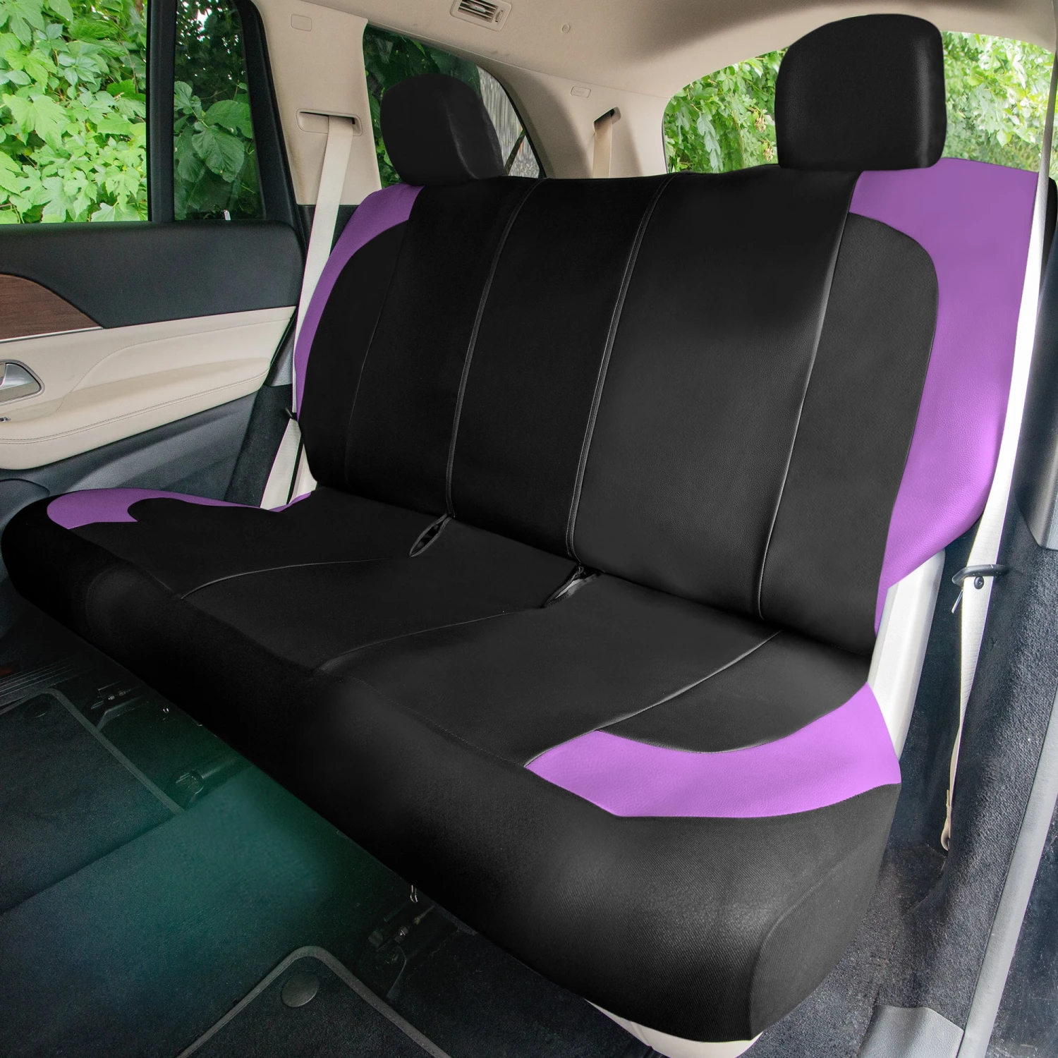 TLH Universal Fit Car Seat Cover - Full Set Of Automotive Faux Leather Seat Covers Purple(Tlh Universal Fit Car Seat Cover Full Set Of Automotive Seat Covers Purple) 3 TLH Universal Fit Car Seat Cover - Full Set Of Automotive Faux Leather Seat Covers Purple(Tlh Universal Fit Car Seat Cover Full Set Of Automotive Seat Covers Purple) - Image 3