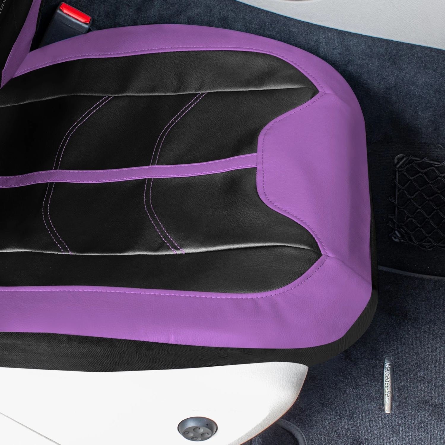 TLH Universal Fit Car Seat Cover - Full Set Of Automotive Faux Leather Seat Covers Purple(Tlh Universal Fit Car Seat Cover Full Set Of Automotive Seat Covers Purple) 5 TLH Universal Fit Car Seat Cover - Full Set Of Automotive Faux Leather Seat Covers Purple(Tlh Universal Fit Car Seat Cover Full Set Of Automotive Seat Covers Purple) - Image 5