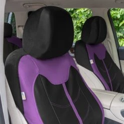 TLH Universal Fit Car Seat Cover - Full Set Of Automotive Faux Leather Seat Covers Purple(Tlh Universal Fit Car Seat Cover Full Set Of Automotive Seat Covers Purple) 13 TLH Universal Fit Car Seat Cover - Full Set Of Automotive Faux Leather Seat Covers Purple(Tlh Universal Fit Car Seat Cover Full Set Of Automotive Seat Covers Purple) -FH Group tp70007 purple 6