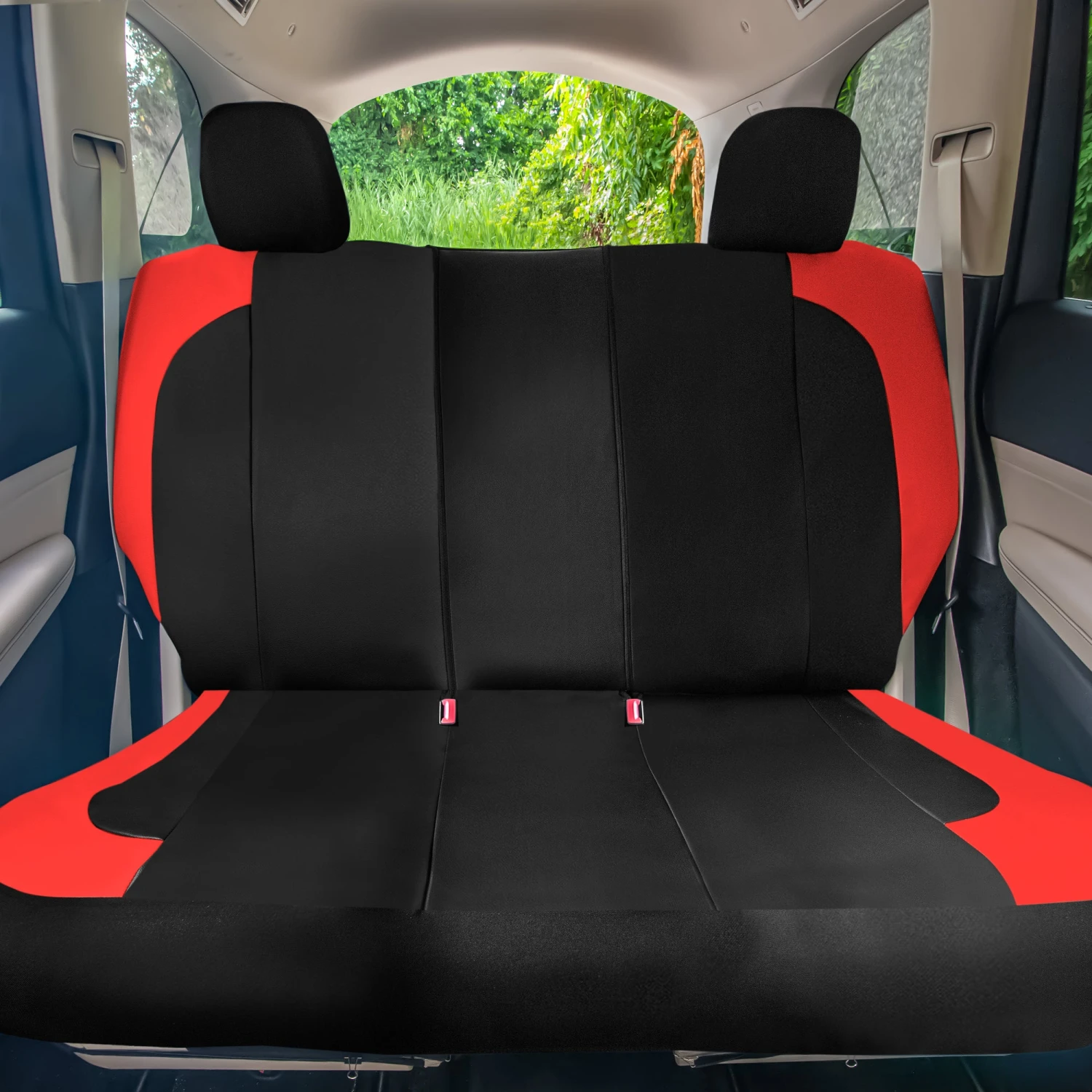 TLH Universal Fit Car Seat Cover - Full Set Of Automotive Faux Leather Seat Covers Red(Tlh Universal Fit Car Seat Cover Full Set Of Automotive Seat Covers Red) 4 TLH Universal Fit Car Seat Cover - Full Set Of Automotive Faux Leather Seat Covers Red(Tlh Universal Fit Car Seat Cover Full Set Of Automotive Seat Covers Red) - Image 4